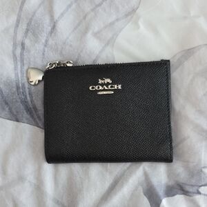 Coach Black Textured Leather Pouch